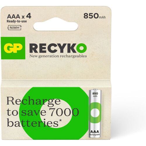 Pile rechargeable GP AAA ReCyckO+ lot de 4 850mAh