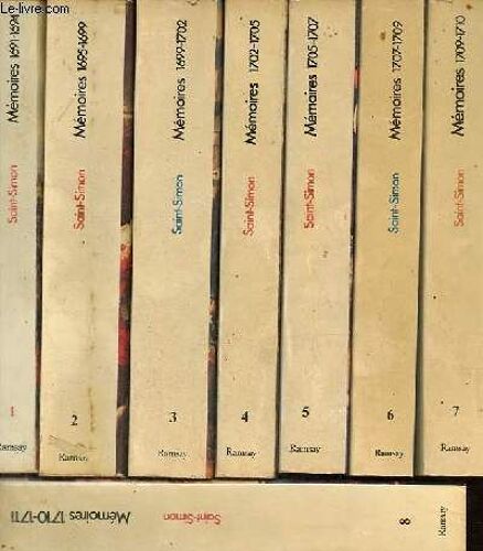 Mémoires 1691-1723 - 18 Tomes, Tome 1 À 18 (18 Volumes) .