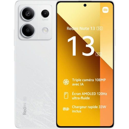 Smartphone XIAOMI Redmi Note 13 256Go Blanc 5G