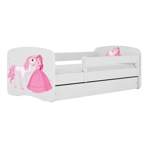 Happy - Lit Enfant Princesse 160 X 80 Cm Sommier + Matelas + Tiroirs