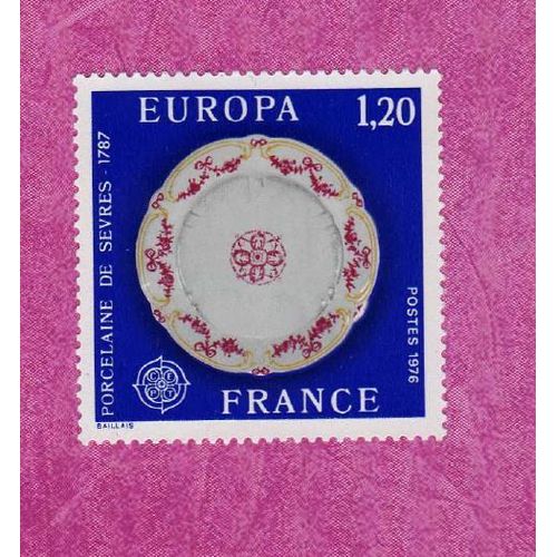 Timbre France Europa Cept Porcelaine De Sèvres 1976