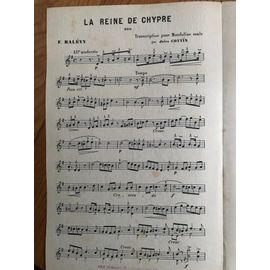 La Reine De Chypre . Halevy . Partition Mandoline