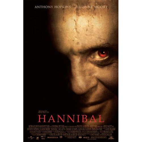Hannibal - Véritable Affiche De Cinema - Format 120x160 Cm - De Ridley Scott Avec Anthony Hopkins, Julianne Moore, Gary Oldman, Ray Liotta, Francesca Neri, Enrico Lo Verso, Frankie Faison  - 2001