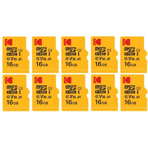 Kodak Pack de 10 Cartes Mémoire Micro SDXC Premium 16 Go – Vitesse et Fiabilité pour un Stockage Exceptionnel