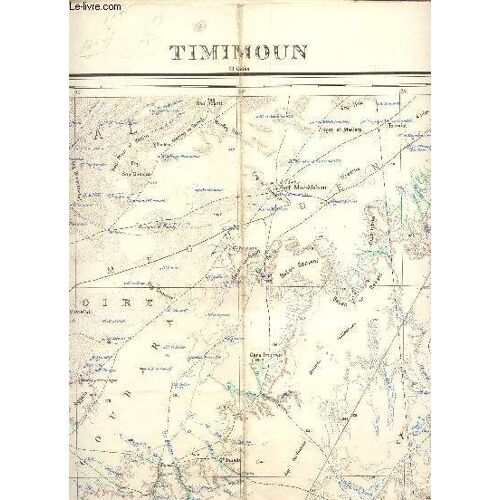 1 Carte Depliante En Couleurs De Timimoun (El Golea) /  Feuille N.H. 31 - S.0.  / Afrique  Echelle : 1/500000 .