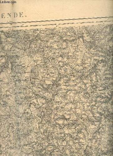 1 Carte Depliante En Noir Et Blanc  N°196 - Mende - De Dimension 60 Cm X 80 Cm Environ - Echelle 1/80000.