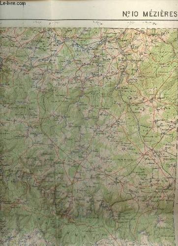 1 Carte Depliante En Couleurs N° 10 - Mezieres - De Dimension 55 Cm X 65 Cm Environ.