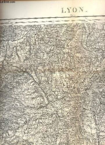1 Carte Noir Et Blanc Depliante  De Lyon N°168 / De Dimension 30 Cm X 90 Cm Environ.