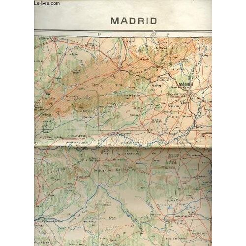 1 Carte Depliante En Couleurs De Madrid/  Carte D'europe 1.000.000e  / Dimension 75 Cm X 90 Cm Environ.