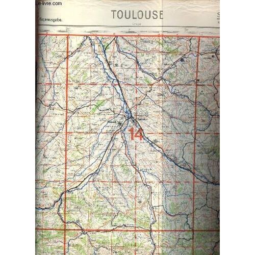 1 Carte Depliante En Couleurs De Toulouse - Nk 31- N.O. - De Dimension 60 Cm X 80 Cm Environ / Carte De France Et Des Pays Limitrophes Au 500.000e.