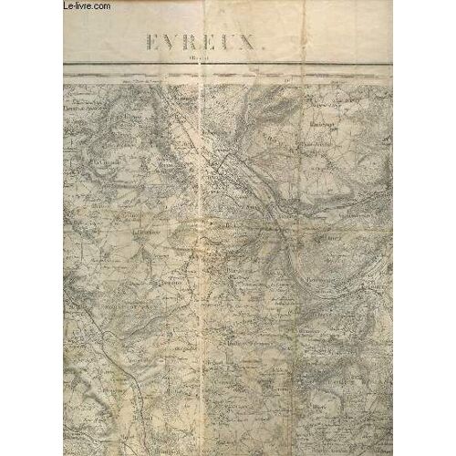 1 Carte Depliante En Noir Et Blanc  N°47 - Evreux - De Dimension 60 Cm X 80 Cm Environ.