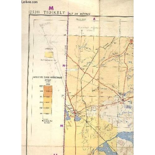1 Carte Depliante En Couleurs Tidikelt - (2538) - Carte Aeronautique Du Monde - Edition Provisoire Oaci  1.000.000e / Dimension 65 Cm X 90 Cm Environ.