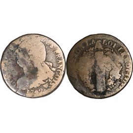 France - 1792 - 2 Sols Au Faisceau Type Francois - Lille (W) - 22-050