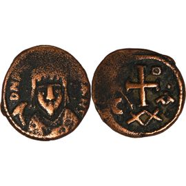 Byzance - Demi Follis - Phocas - 602-610 Ad - Carthage - 4.82 G. - Rare - Sear 685 - 22-048