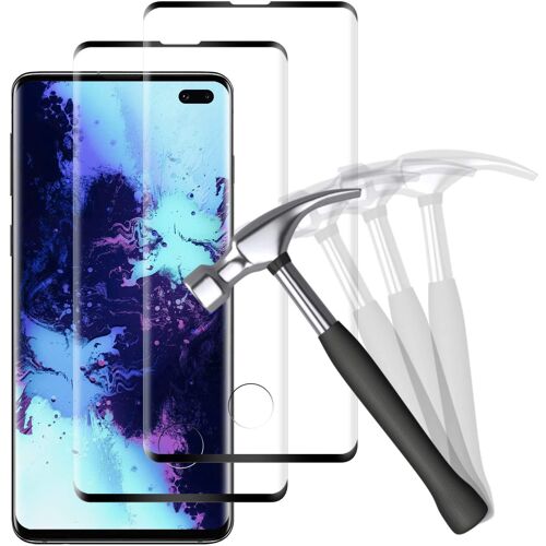 Protecteur D'ecran Pour Samsung Galaxy S10 Plus, Paquet De 2 Verre Trempe Samsung S10 Plus [Durete 9h] [Pas De Bulles] [Haute Sensibilite] Verre Trempe Pour Galaxy S10 Plus