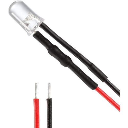 Kal-1 Ampoule Led Pré-Câblée De 5 Mm Avec Lentille Transparente Bleue Cc 3\U20136 V, Diodes Électroluminescentes.