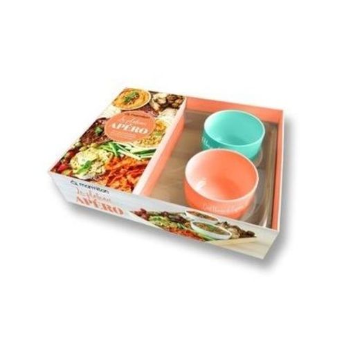 Le Plateau Apéro - Avec 1 Plateau En Bambou, 2 Bols Pour Vos Dips Et Autres Petites Choses À Grignoter, 1 Livre De Recettes Et D'idées De Plateaux Apéro