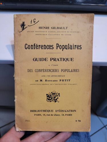 Conferences Populaires Guide Pratique A L Usage Des Conferenciers Populaires 