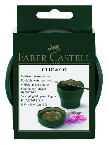 Faber-Castell - Gobelet Peinture Clic & Go Vert
