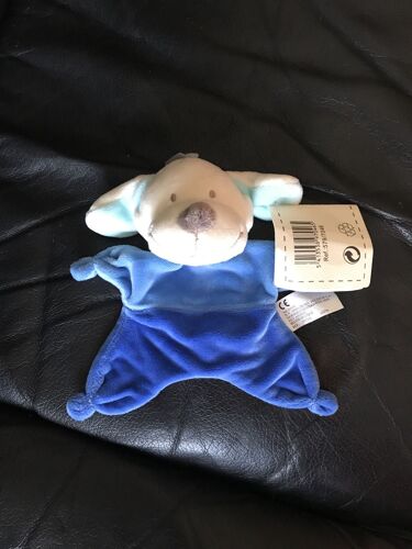 Doudou Chien Jaune Et Bleu Nicotoys