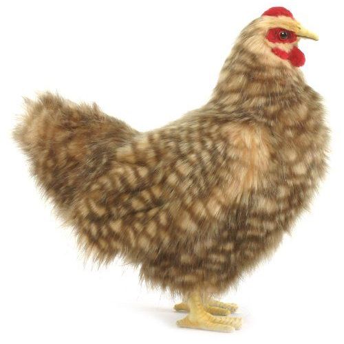 Anima - Peluche Poule Beige - 31 Cm