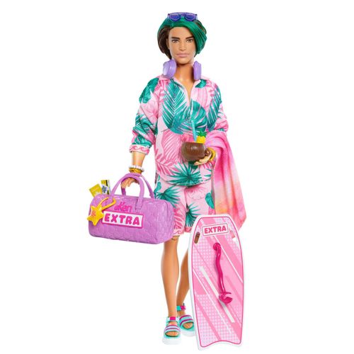 Barbie - Ken Extra Cool Plage - Poupée Mannequin - 3 Ans Et +