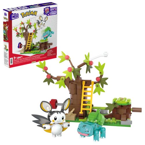 Mega Pokémon - Coffret Les Bois Jolis D'Emolga et Bulbizarre - Jouet De Construction - 7 Ans et +