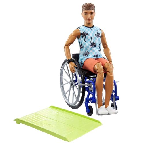 Barbie Ken Fashionistas 195 Avec Fauteuil Roulant Et Rampe - Coffret Poupée Mannequin - 3 Ans Et +