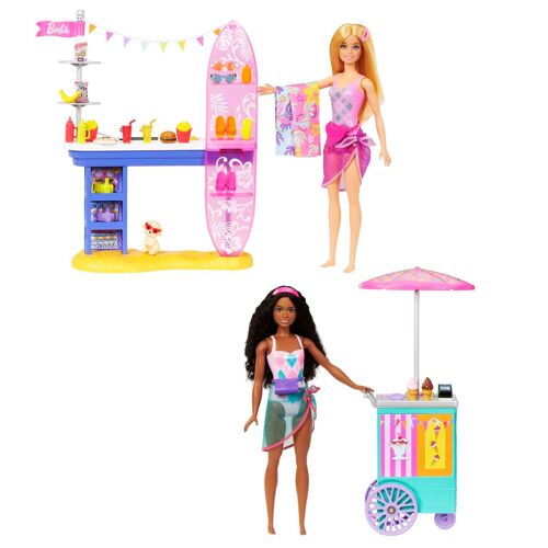Barbie - Coffret Malibu et Brooklyn - Poupée Mannequin - 3 ans et +