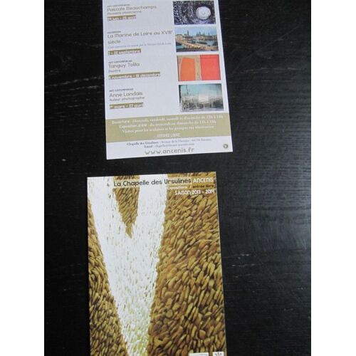 Carte : Expositions, Saison 2013/14, La Chapelle Des Ursulines, Ancenis