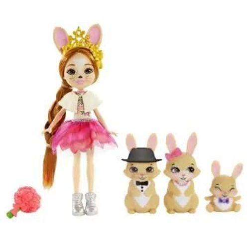Enchantimals Brystal Lapin & Lapereaux Mini Poupée-Mattel