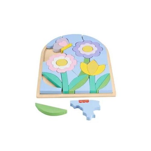 Fisher-Price Fisher-Price-Puzzle Fleurs en Bois-Puzzle 37 pièces pour la maternelle