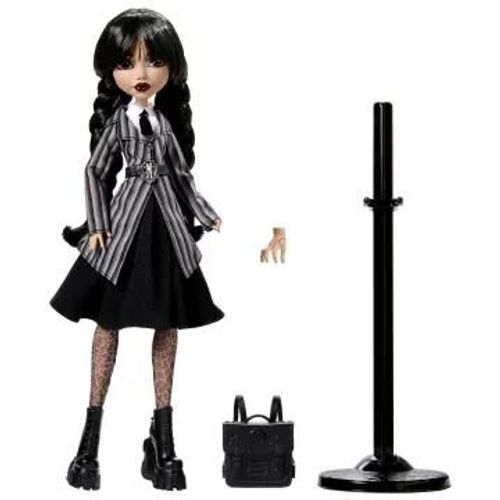 Monster High - Mercredi Addams En Uniforme - Poupée Wednesday Avec La Chose