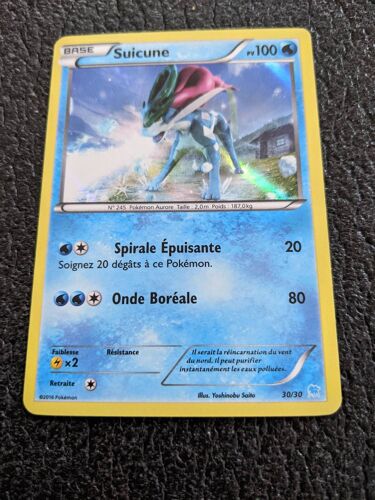 Suicune 30/30 Holo Promo 2016 Xy Kit Du Dresseur Pokemon Carte Nintendo