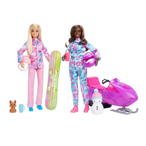 Barbie - Coffret Deux Poupées Barbie Sports Dhiver - Coffret Poupée Mannequin - 3 Ans Et +