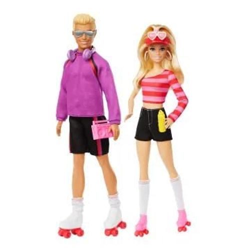 Coffret Barbie Et Ken En Rollers - Duo Des Années 1980