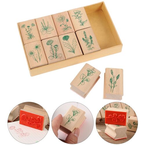 Timbres Poste Scrapbook Vintage 10 Pièces, Timbres Artisanaux Décoratifs En Fleurs Et Plantes Bricolage