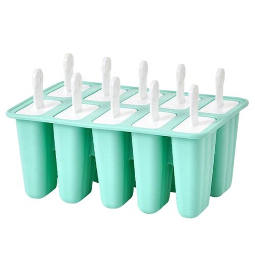1pc Bricolage Moule De Popsicle De Crème Glacée En Silicone Couvercle Moule Bâton Pour La Cuisine À Domicile (Vert)