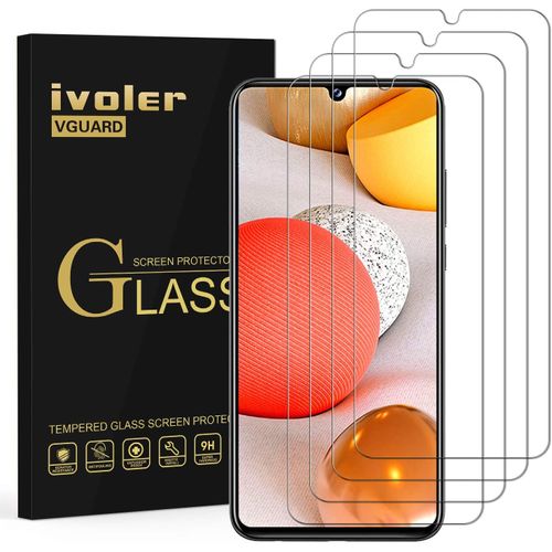 Pack De 4 Verre Trempe Samsung Galaxy M12 / A12 / A32 5g / A42 5g / Xiaomi Mi 10 Lite/Oppo A15, Film De Protection D¡¯Ecran En Verre Trempe - Anti Rayures - Sans Bulles - Durete 9h Glass