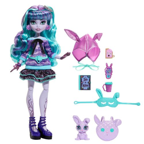 Monster High - Coffret Soirée Pyjama Twyla Et Dustin - Poupée - 4 Ans Et +
