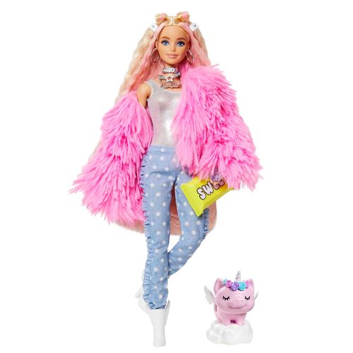 Barbie Extra Barbie - Barbie Extra Veste Rose - Poupée Mannequin - 3 Ans Et +