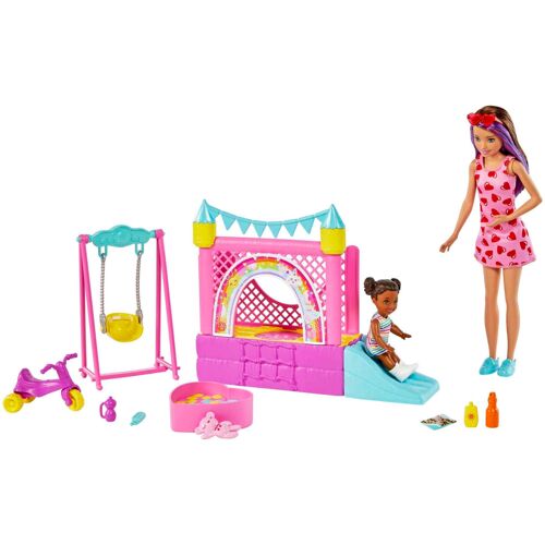 Barbie - Skipper Baby-Sitter - Coffret Château Gonflable