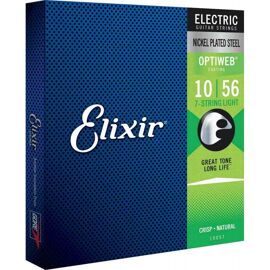 Elixir Optiweb 19057 - Jeu De Cordes Light Guitare Électrique 7 Cordes - 10/56