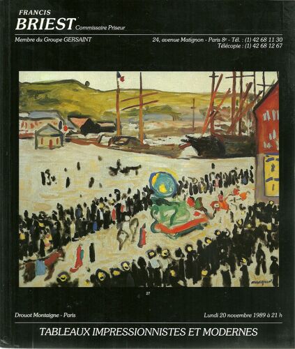 Tableaux Impressionnistes Et Modernes, 20/11/1989.