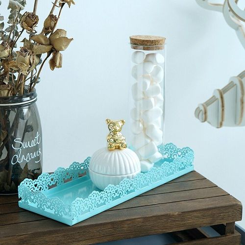 Plateau à cupcakes bleu 30x10cm, outils de décoration de gâteau de mariage, plaque de bonbons, ustensiles de cuisson, accessoires de cuisine