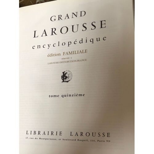 Grand Larousse Encyclopédique Édition Familiale Tome 15