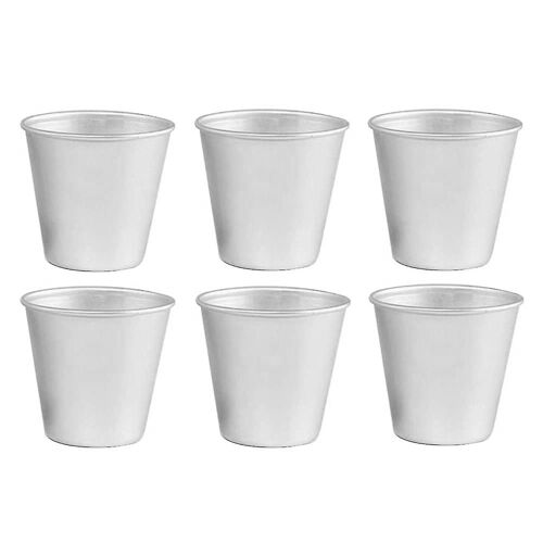 6 Pcs Aluminium Dariol Moule Tasse De Cuisson Dariole Pudding Moules À Dessert Tarte Aux ?Ufs Antiadhésive Ronde Moul