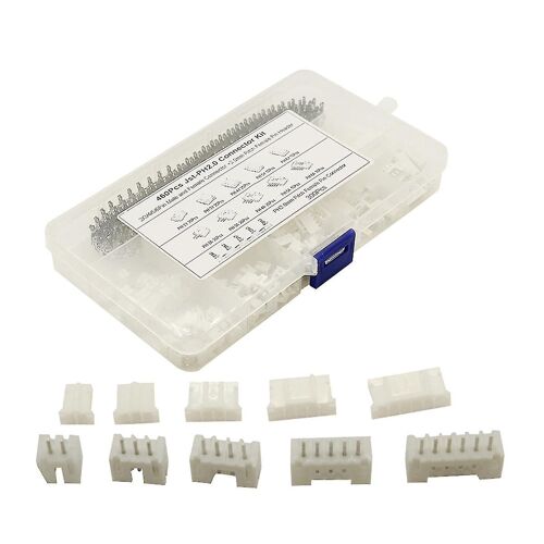 460pcs Jst Ph2.0mm Pas 2/3/4p Plastique Shell Base Connecteur Câblage Kit de Connecteur
