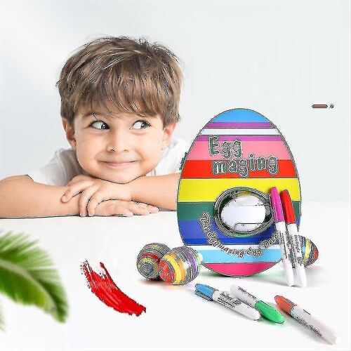 Gifts Kid Easter Egg Mini Rotating Decorator Kit Diy Electric Egg Decorating Spinner With Music Lights