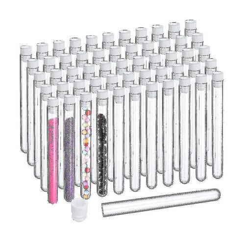 Tubes À Essai Transparents Avec Couvercles Tube En Plastique 25 Ml Flacons En Plastique 16 X 150 Mm Pour L'expérience Scientifique 100pcs